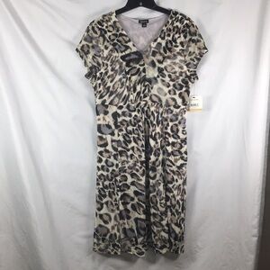 Relativity Animal Print Hot Spot Mesh Polyester Mini Dress Size S NEW With Tags